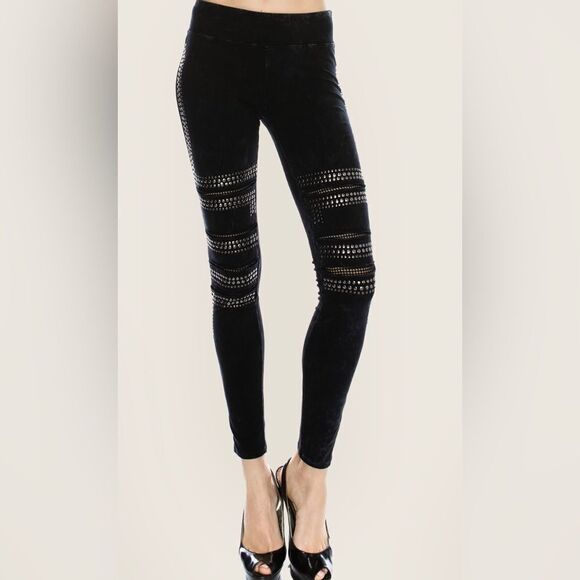 Vocal Stone and Mesh Leggings - Picture 1 of 2